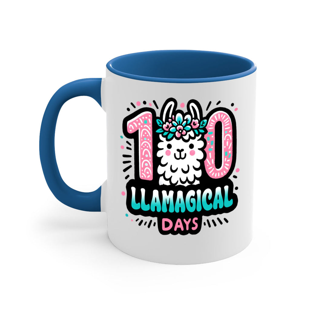 100 Llamagical Days Sublimation 35#- 100 days-Mug / Coffee Cup