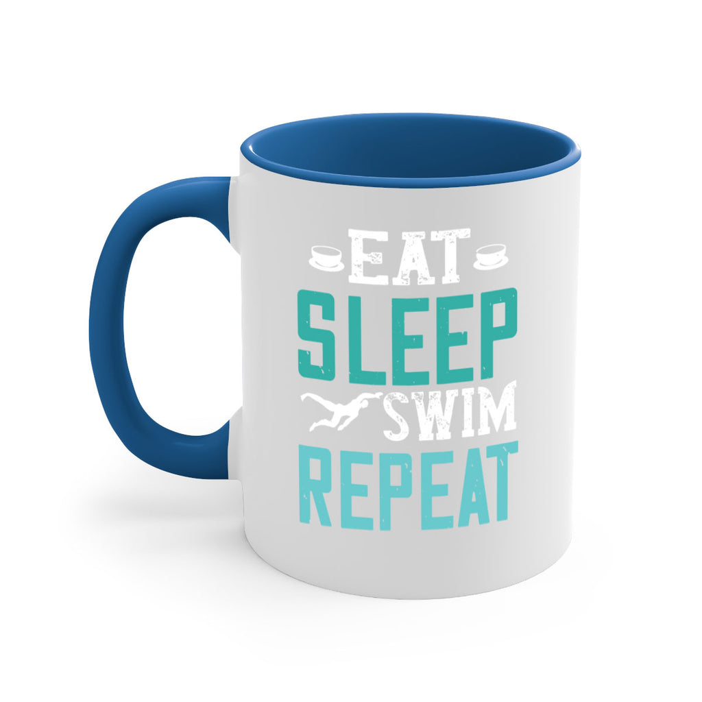 Eat Sleep Swim Repeat 1309#- swimming-Mug / Coffee Cup