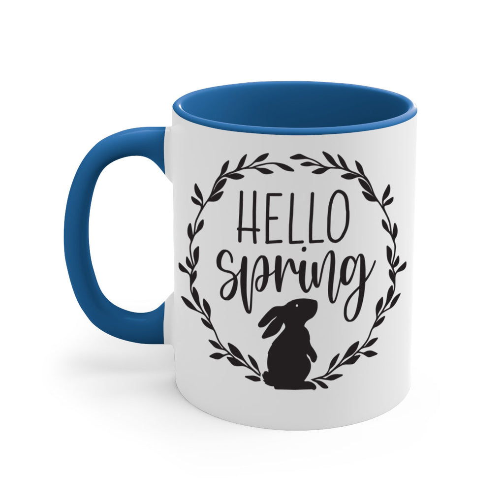 Hello Spring Bunny Wreath192#- spring-Mug / Coffee Cup