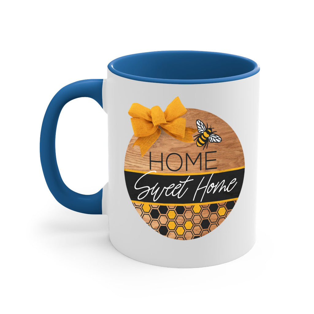 Home Sweet Home Bee and hive pattern Mockup242#- spring-Mug / Coffee Cup