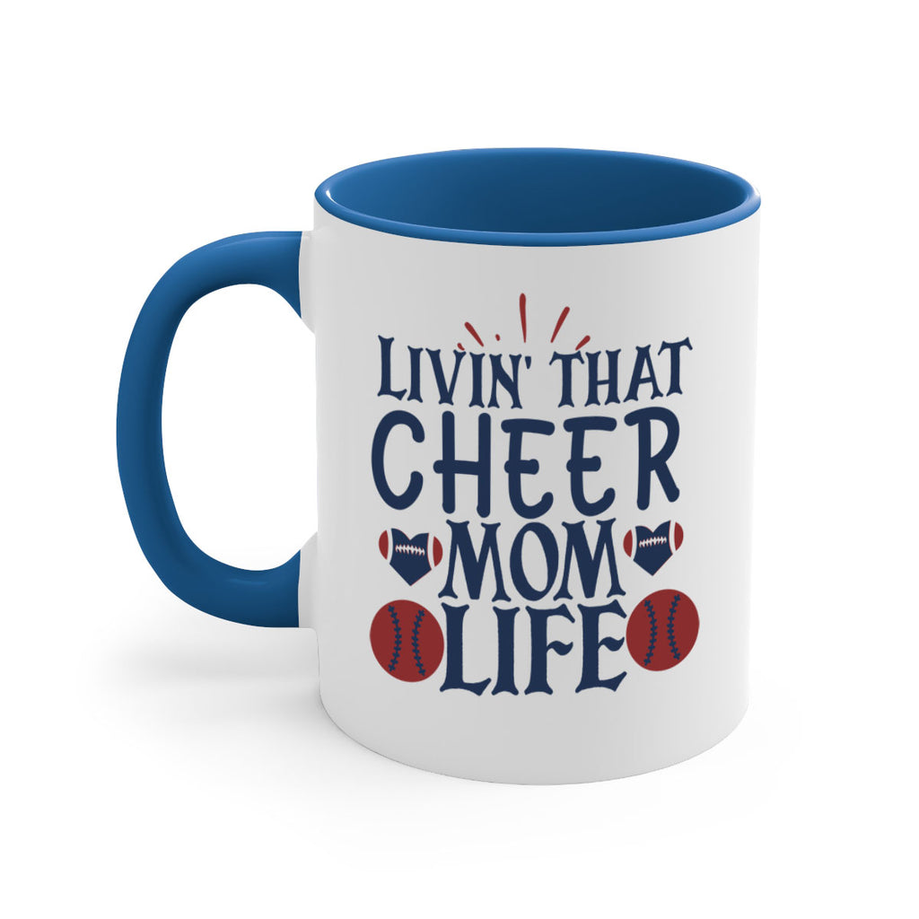 Livin that cheer mom life 1535#- football-Mug / Coffee Cup