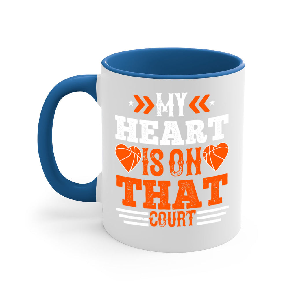 My heart is on that court 641#- basketball-Mug / Coffee Cup