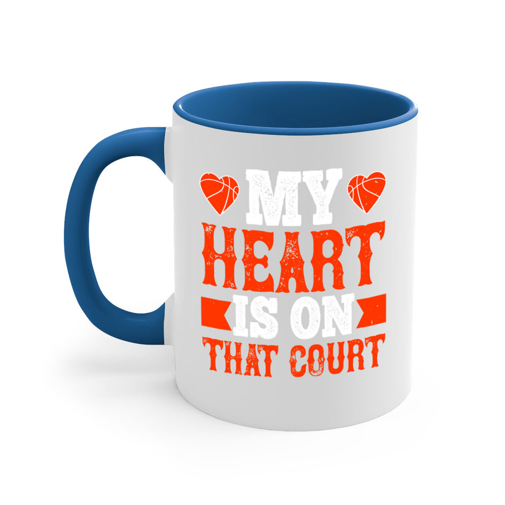 My heart is on that court 642#- basketball-Mug / Coffee Cup