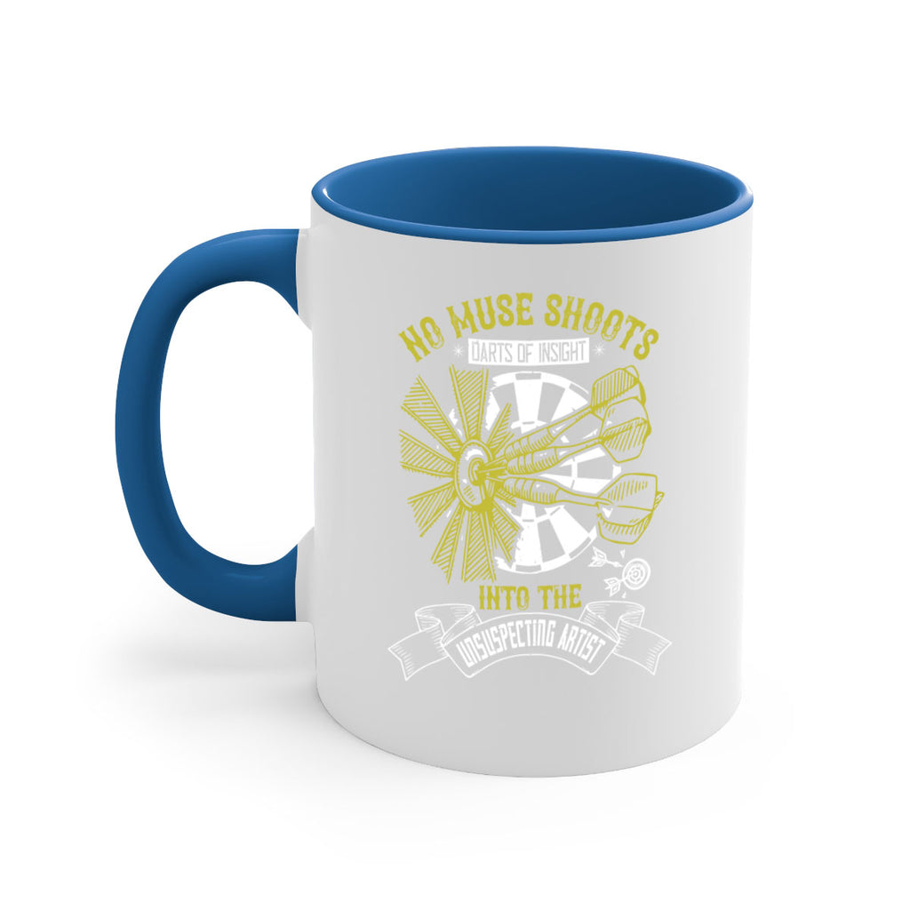 No muse shoots darts of insight into the unsuspecting artist 1914#- darts-Mug / Coffee Cup