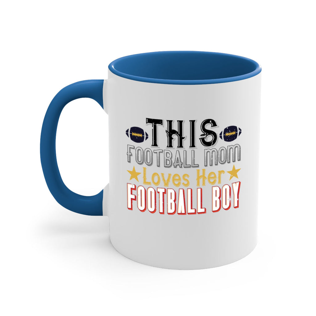 This football mom loves her footboll boy 142#- football-Mug / Coffee Cup