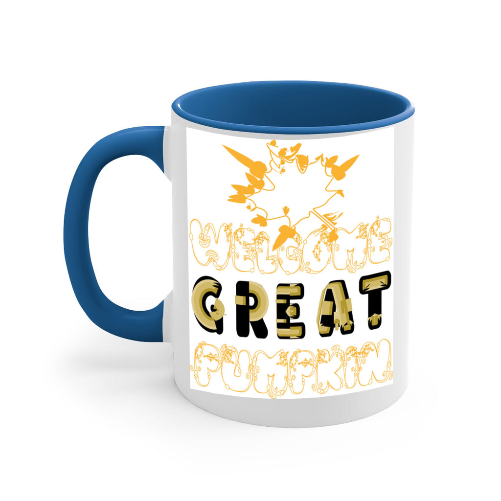WelcomeGreatPumpkindesign 639#- fall-Mug / Coffee Cup
