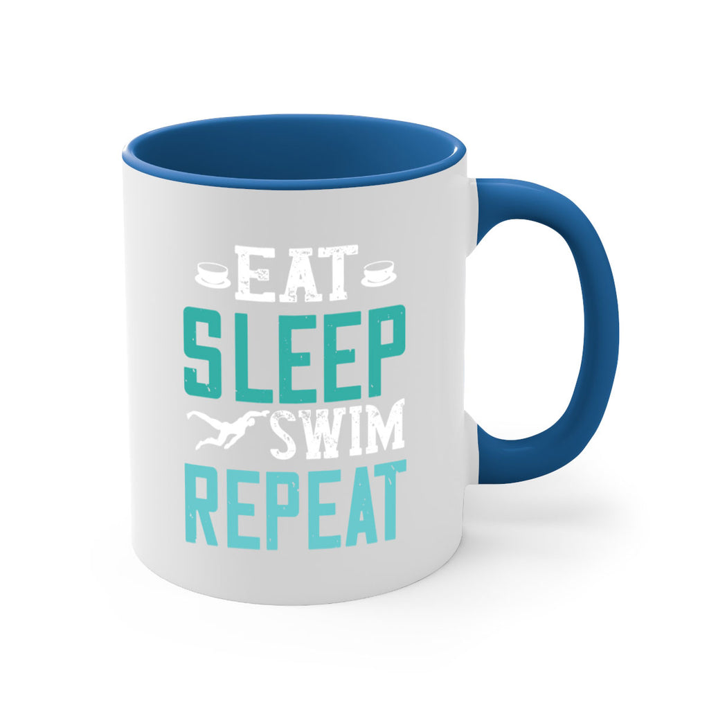 Eat Sleep Swim Repeat 1309#- swimming-Mug / Coffee Cup