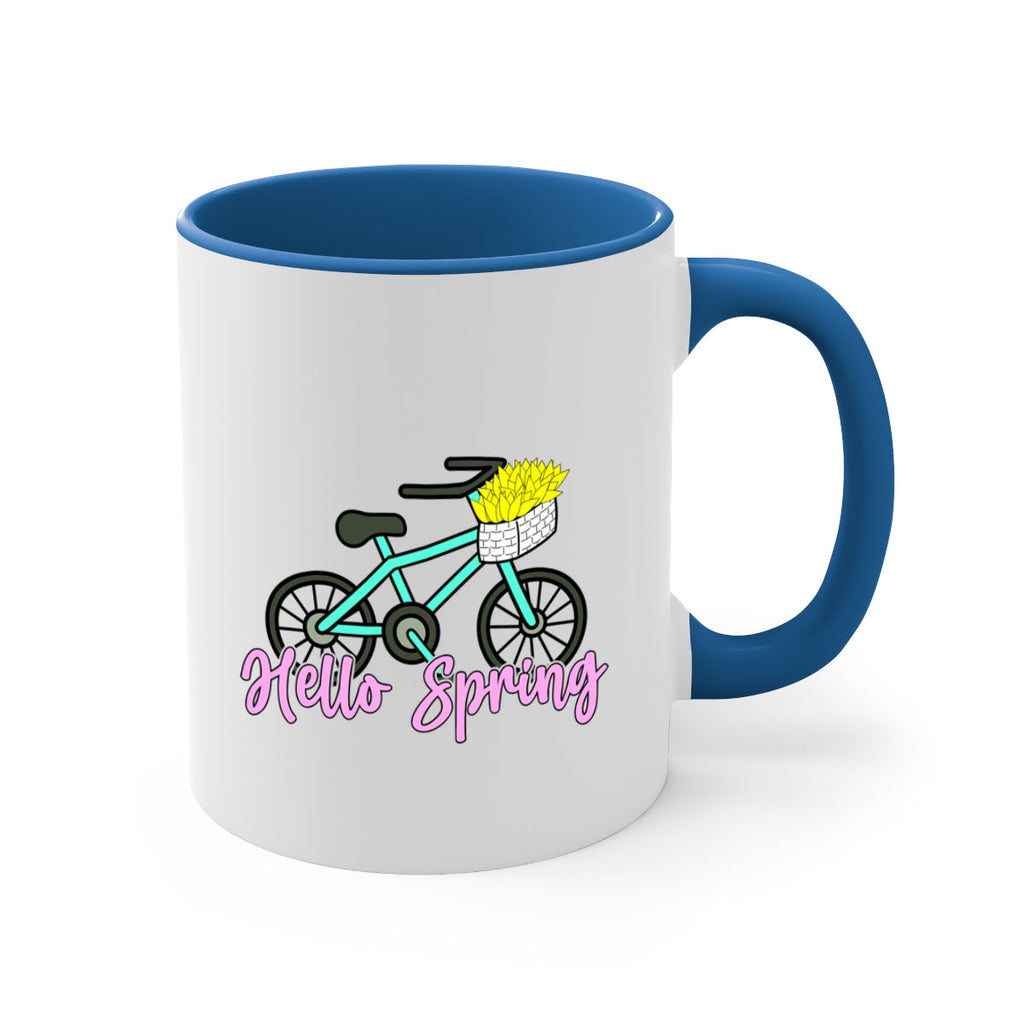 Hello Spring Bicycle with flowers189#- spring-Mug / Coffee Cup