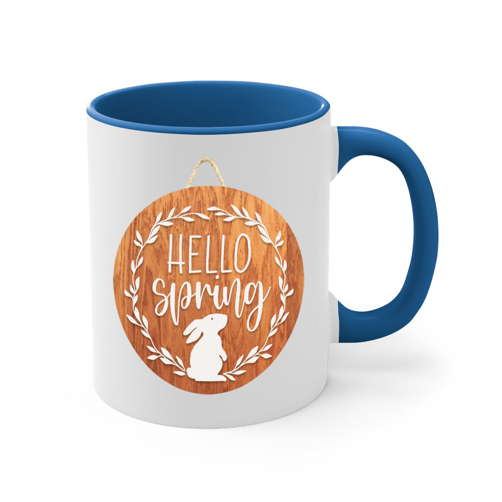 Hello Spring Bunny Wreath Mockup191#- spring-Mug / Coffee Cup