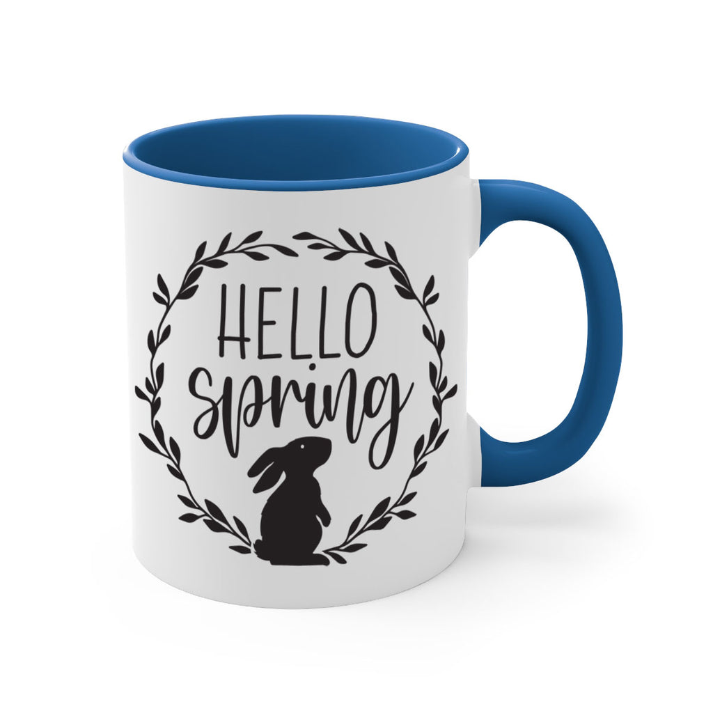 Hello Spring Bunny Wreath192#- spring-Mug / Coffee Cup