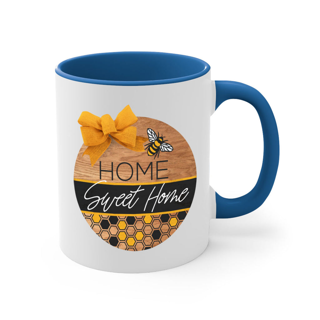 Home Sweet Home Bee and hive pattern Mockup242#- spring-Mug / Coffee Cup