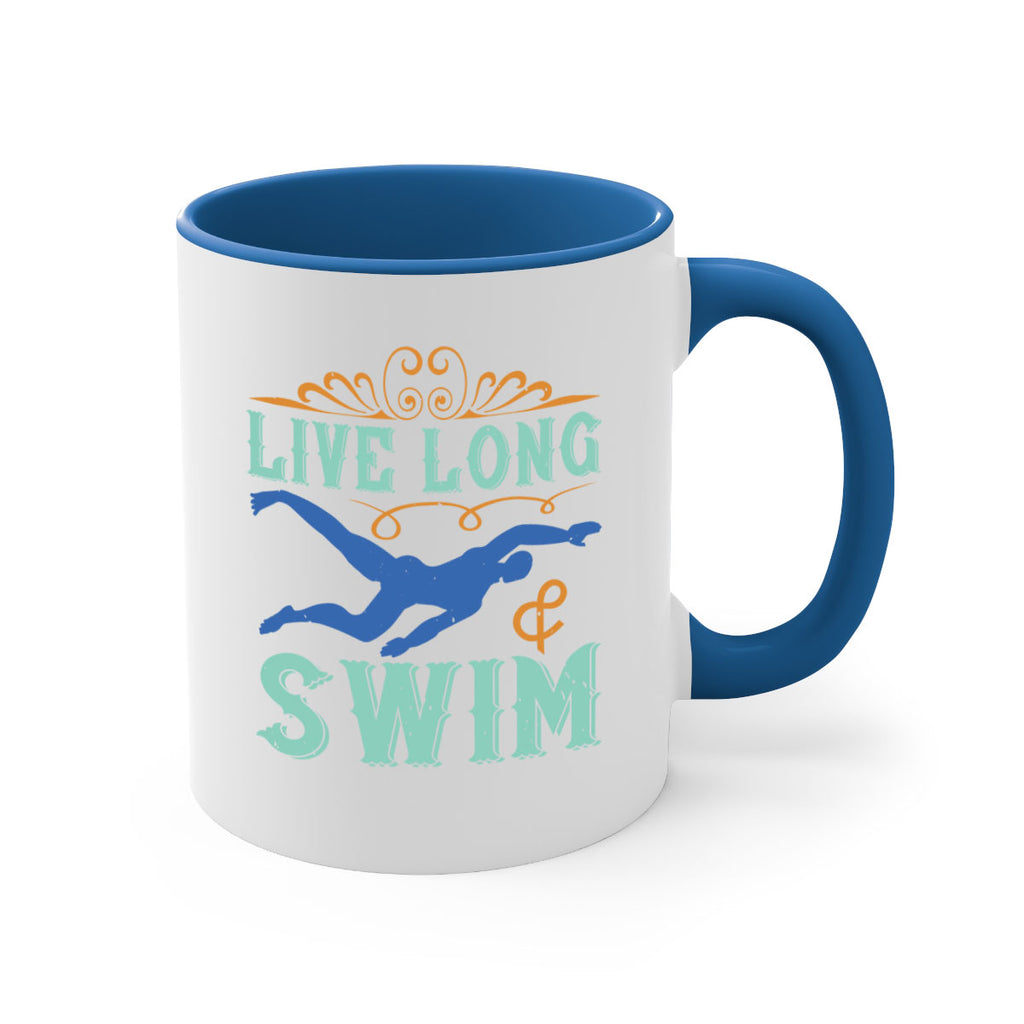 Live long swim 835#- swimming-Mug / Coffee Cup