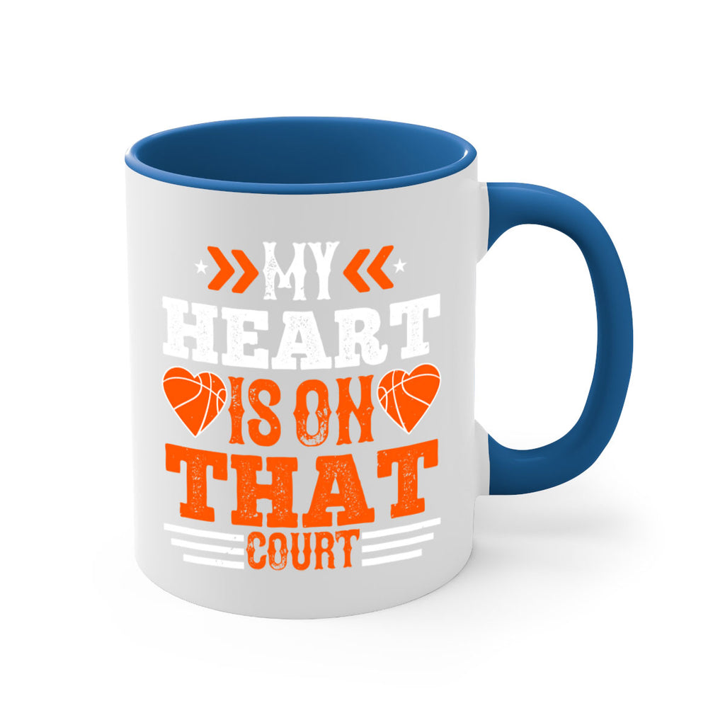 My heart is on that court 641#- basketball-Mug / Coffee Cup