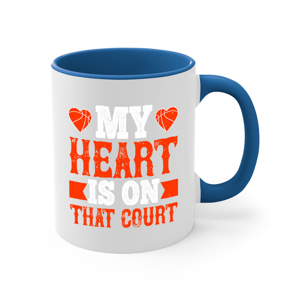 My heart is on that court 642#- basketball-Mug / Coffee Cup