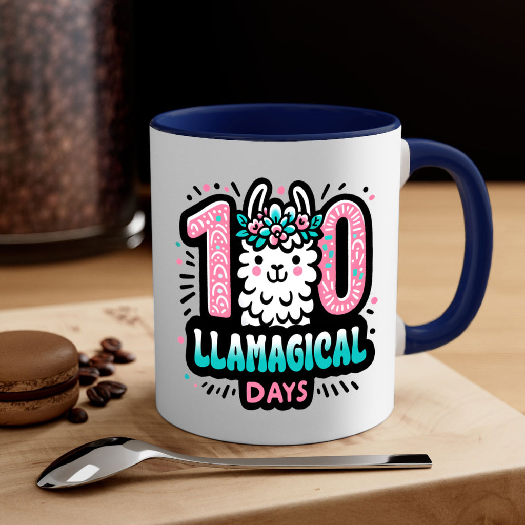 100 Llamagical Days Sublimation 35#- 100 days-Mug / Coffee Cup