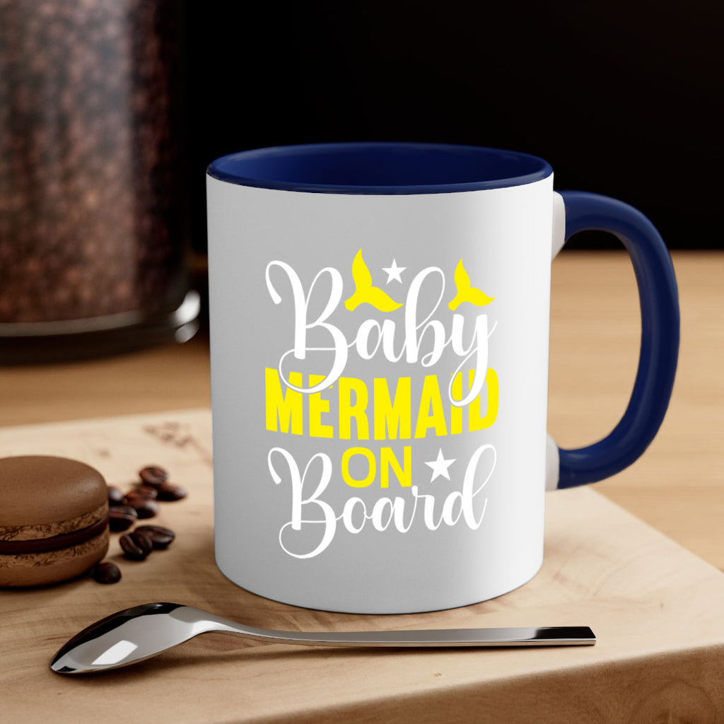 Baby Mermaid on Board 21#- mermaid-Mug / Coffee Cup