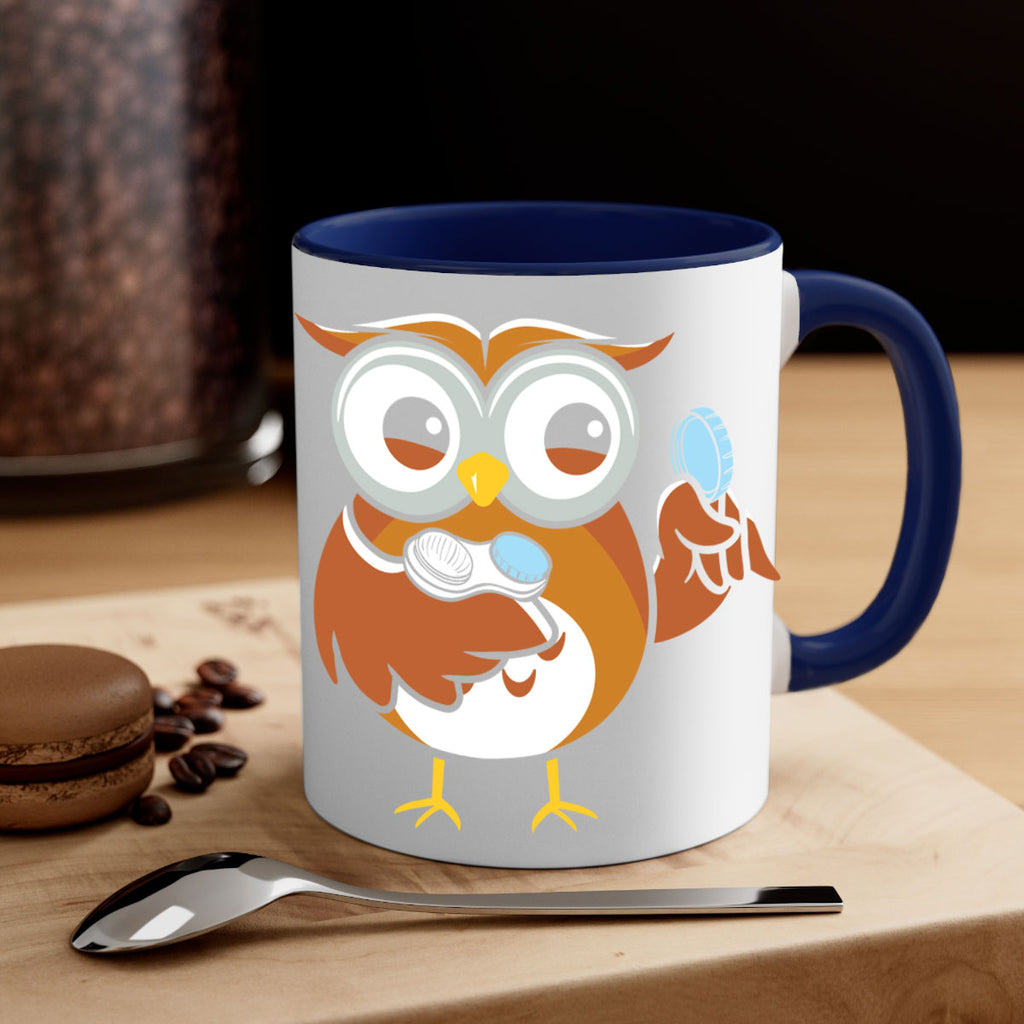 Funny Owl Contact Lens Case A TurtleRabbit 6#- owl-Mug / Coffee Cup