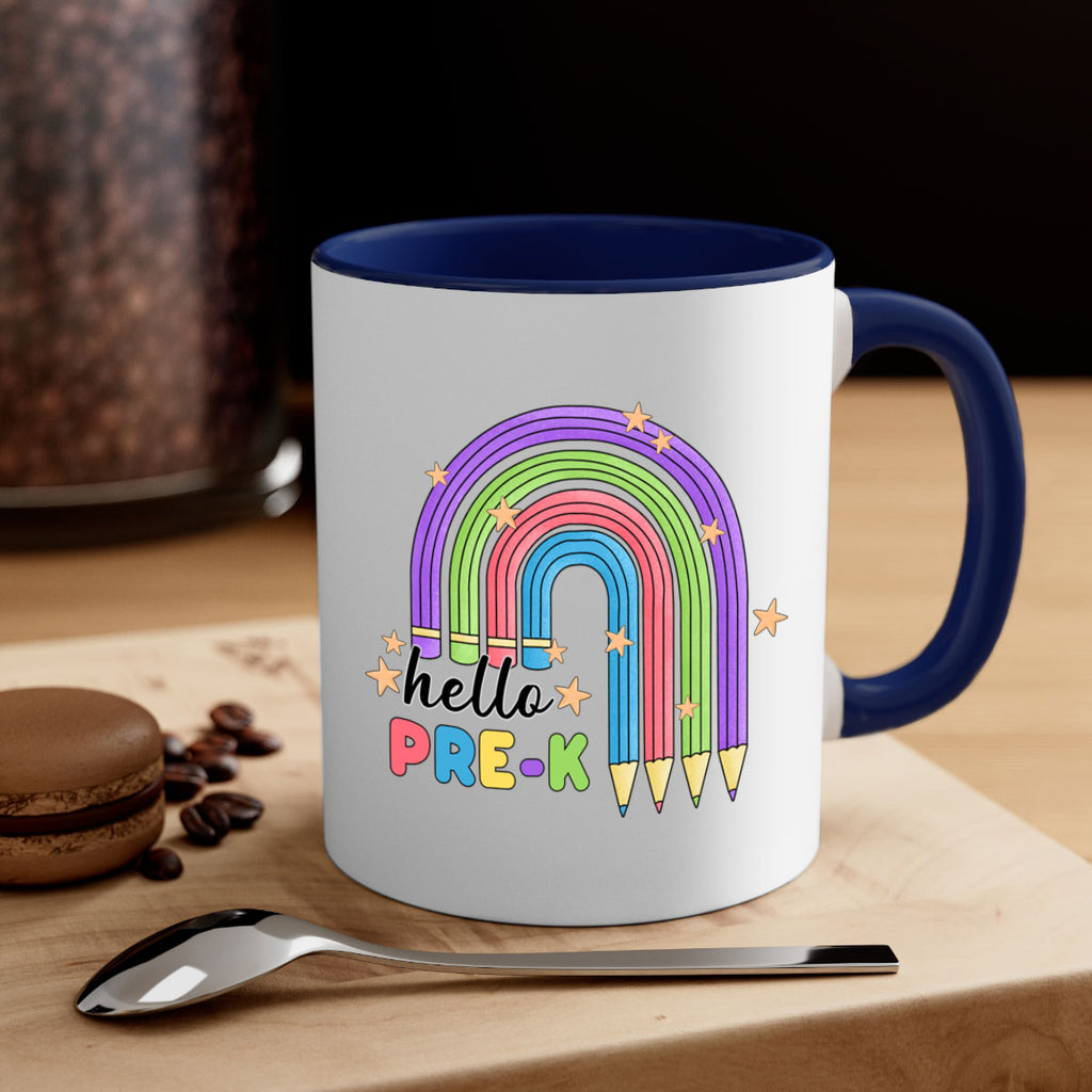 Hello PreK Pencil Rainbow 5#- preK-Mug / Coffee Cup