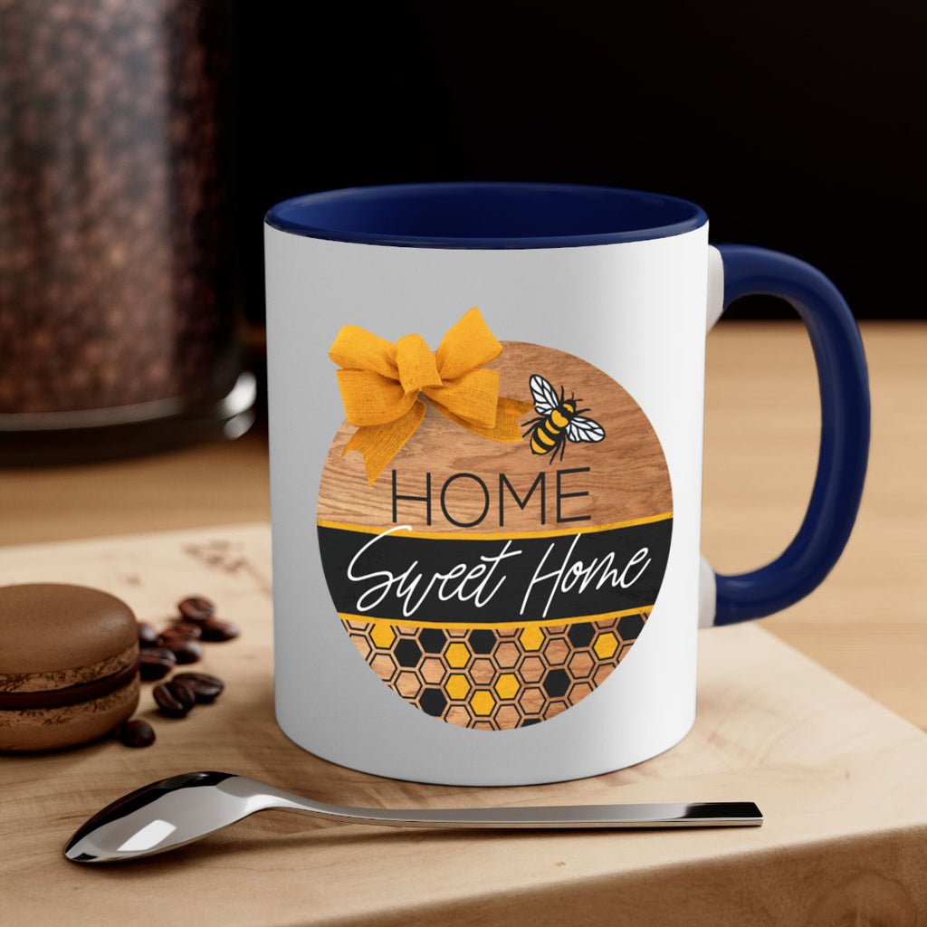 Home Sweet Home Bee and hive pattern Mockup242#- spring-Mug / Coffee Cup