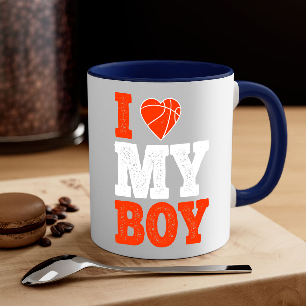 I love my boy 2255#- basketball-Mug / Coffee Cup