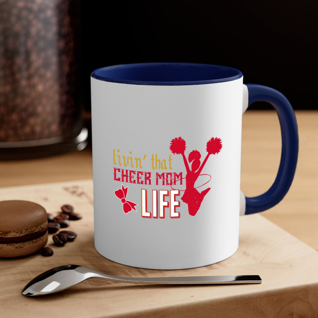 Livin that cheer mom life 787#- football-Mug / Coffee Cup
