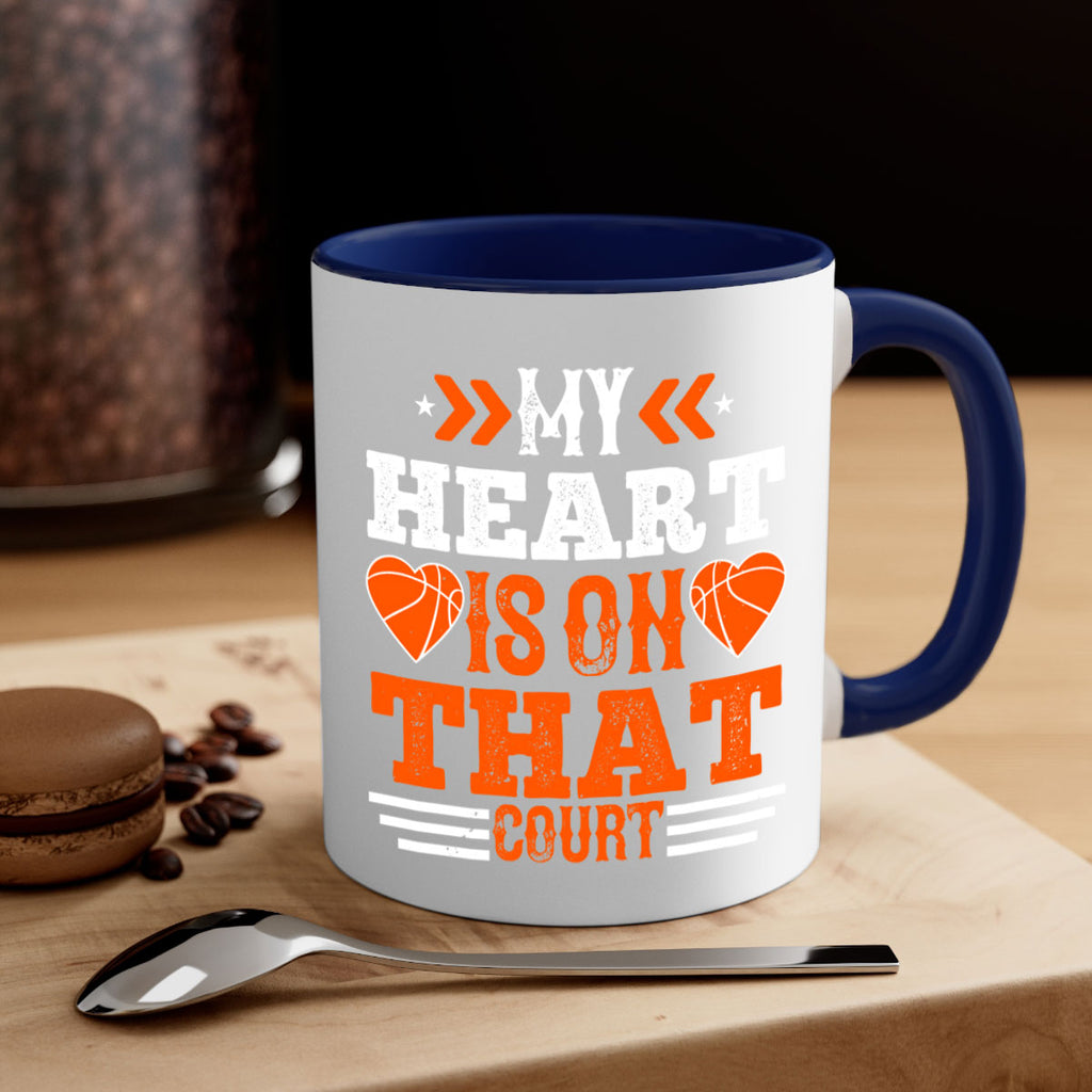 My heart is on that court 641#- basketball-Mug / Coffee Cup