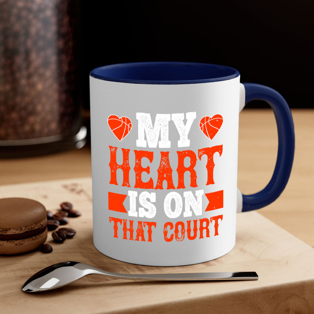 My heart is on that court 642#- basketball-Mug / Coffee Cup