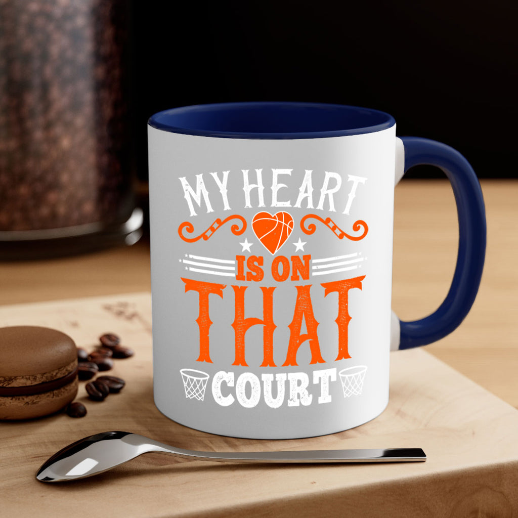 My heart is on that court 643#- basketball-Mug / Coffee Cup