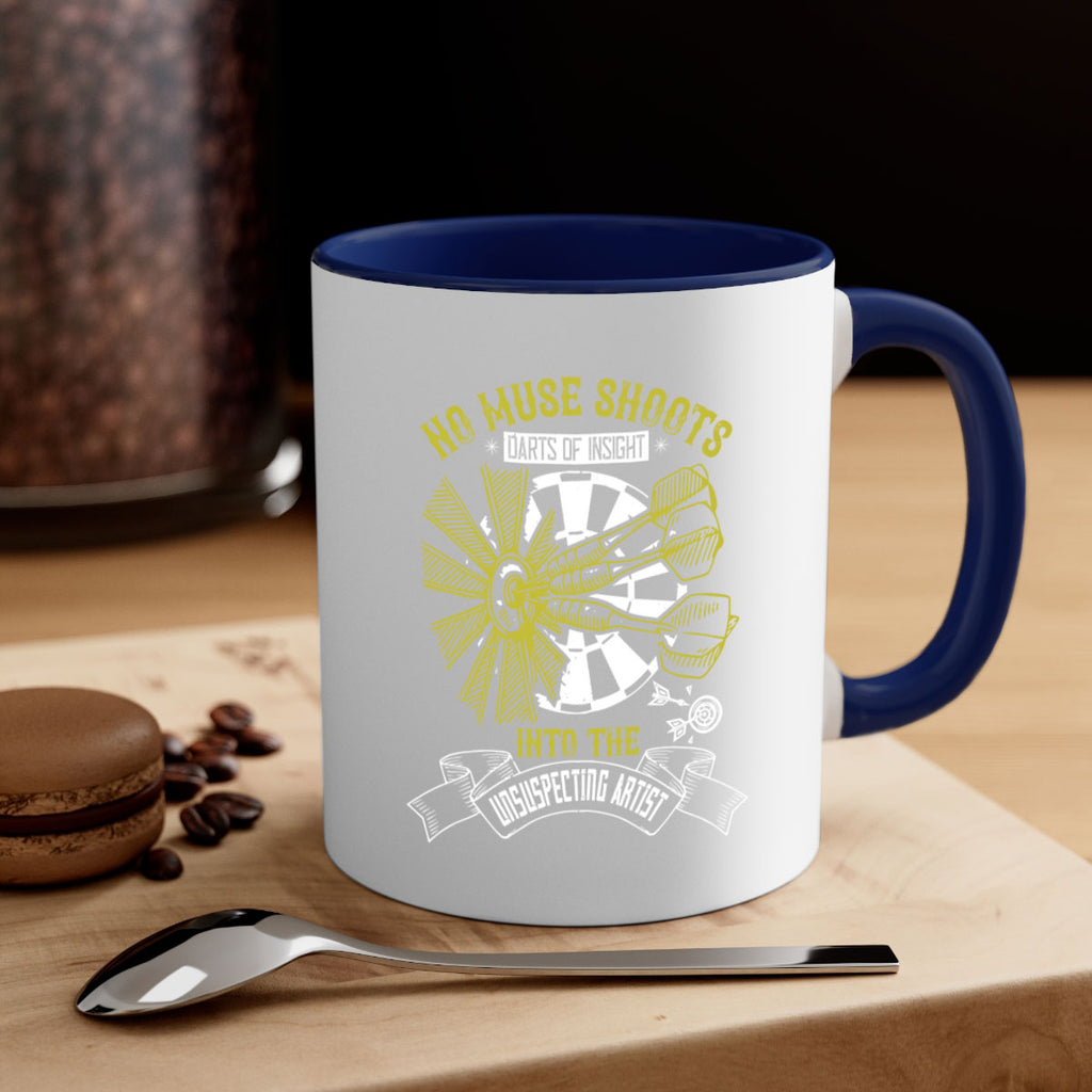 No muse shoots darts of insight into the unsuspecting artist 1914#- darts-Mug / Coffee Cup