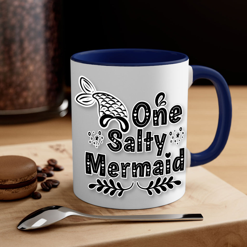 One Salty Mermaid 528#- mermaid-Mug / Coffee Cup