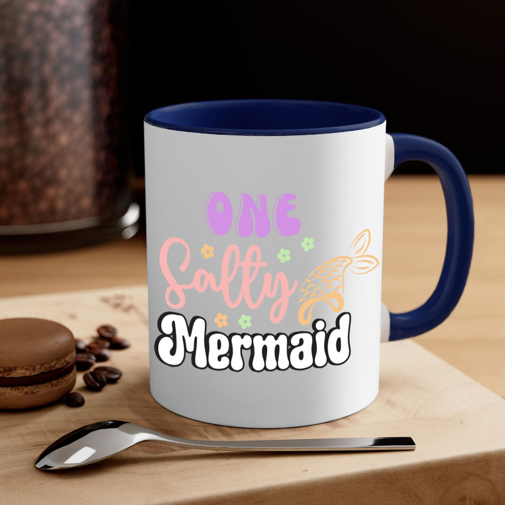 One Salty Mermaid 529#- mermaid-Mug / Coffee Cup