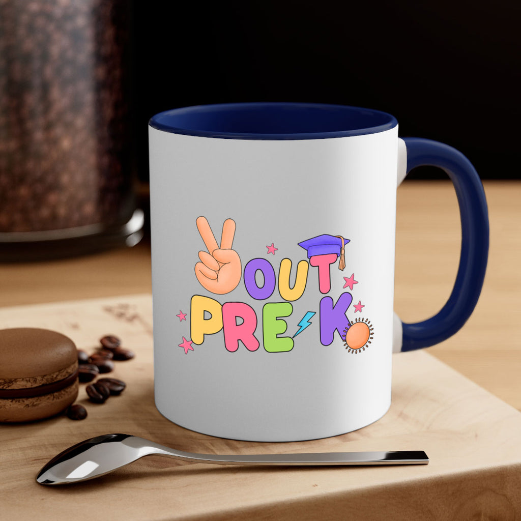 Peace Out PreK Peace Hand 22#- preK-Mug / Coffee Cup
