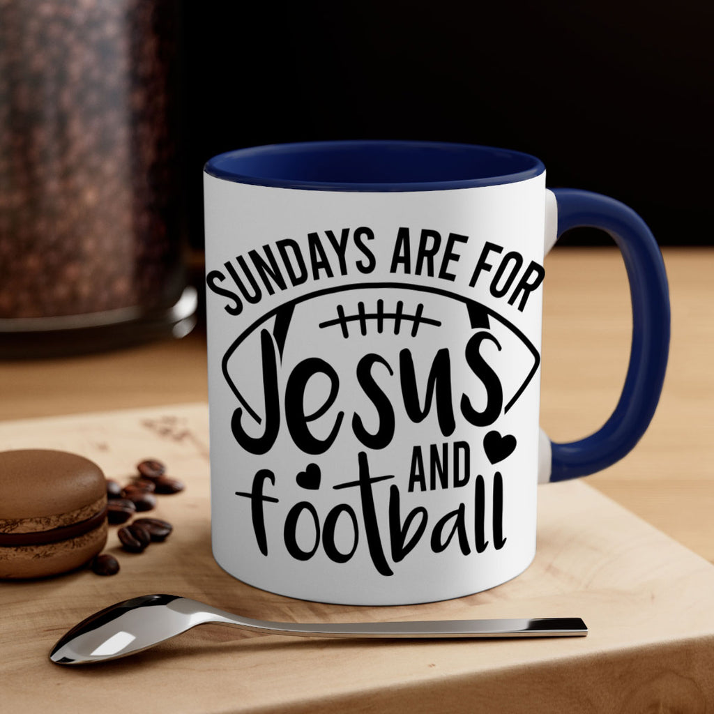 Sundays are for jesus and football 423#- football-Mug / Coffee Cup