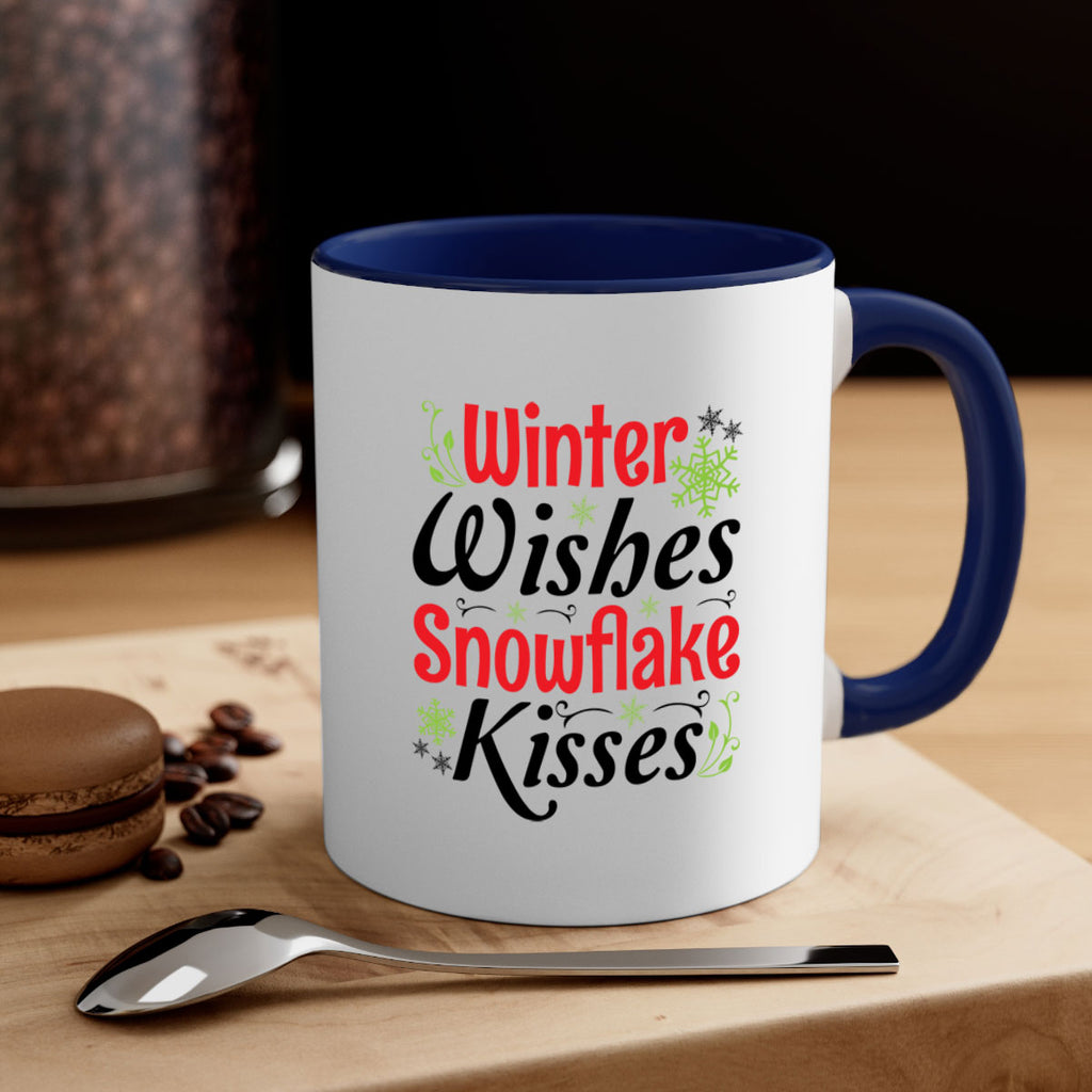 Winter Wishes Snowflake Kisses 568#- winter-Mug / Coffee Cup