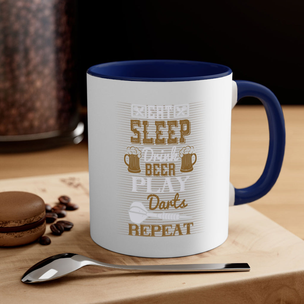 eat sleep drink beer play darts repeat 2259#- darts-Mug / Coffee Cup