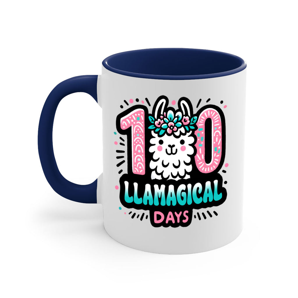 100 Llamagical Days Sublimation 35#- 100 days-Mug / Coffee Cup