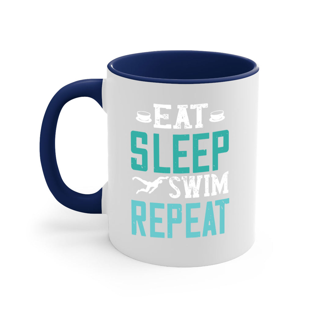 Eat Sleep Swim Repeat 1309#- swimming-Mug / Coffee Cup