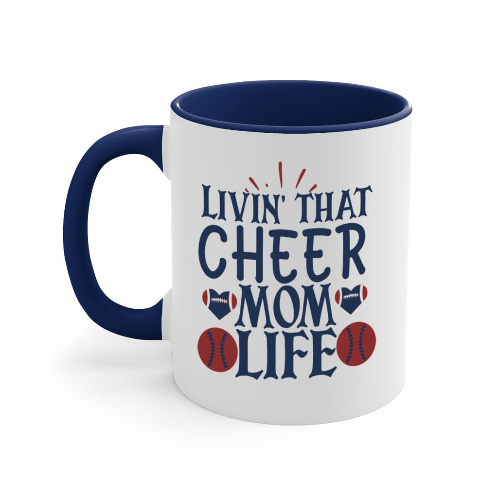 Livin that cheer mom life 1535#- football-Mug / Coffee Cup