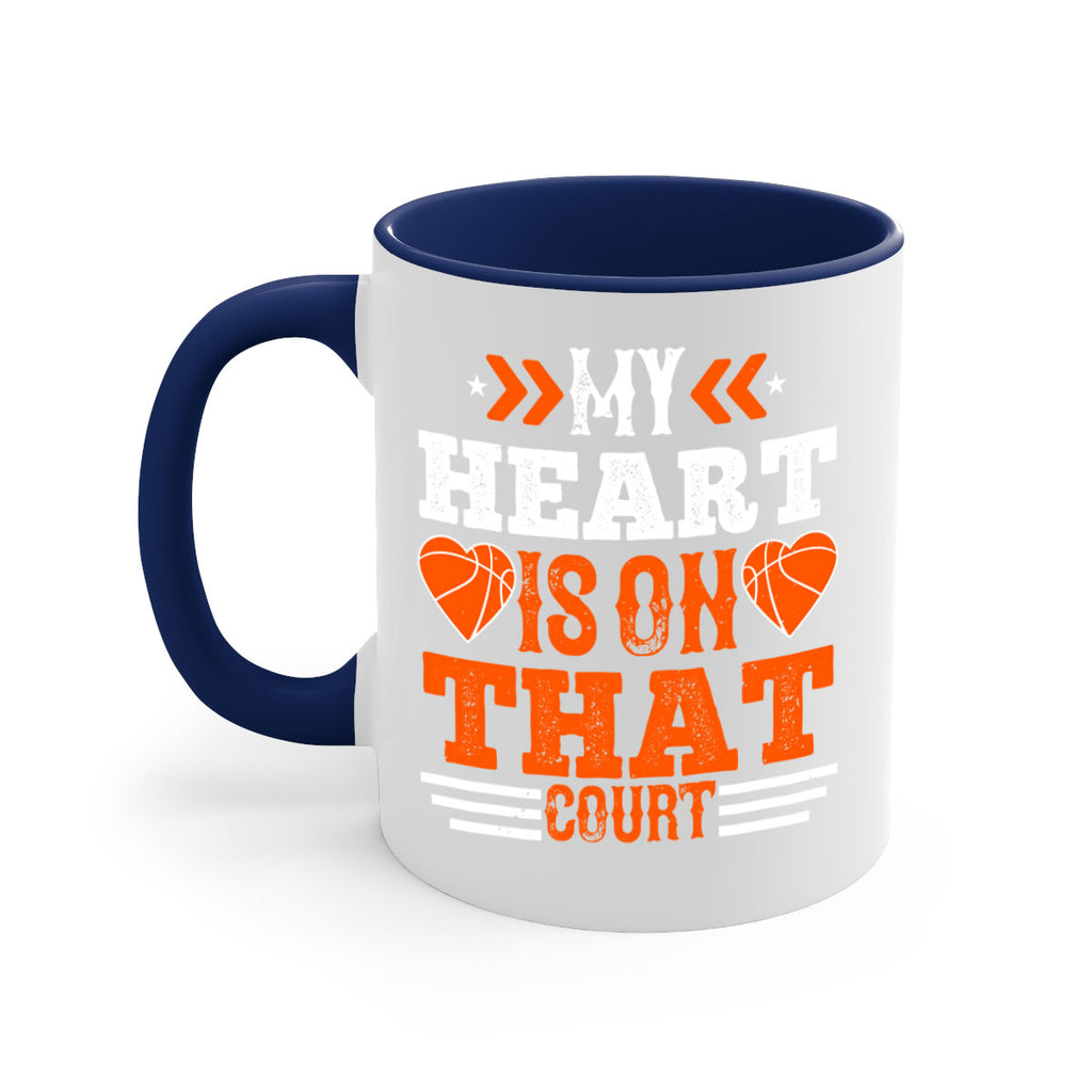 My heart is on that court 641#- basketball-Mug / Coffee Cup