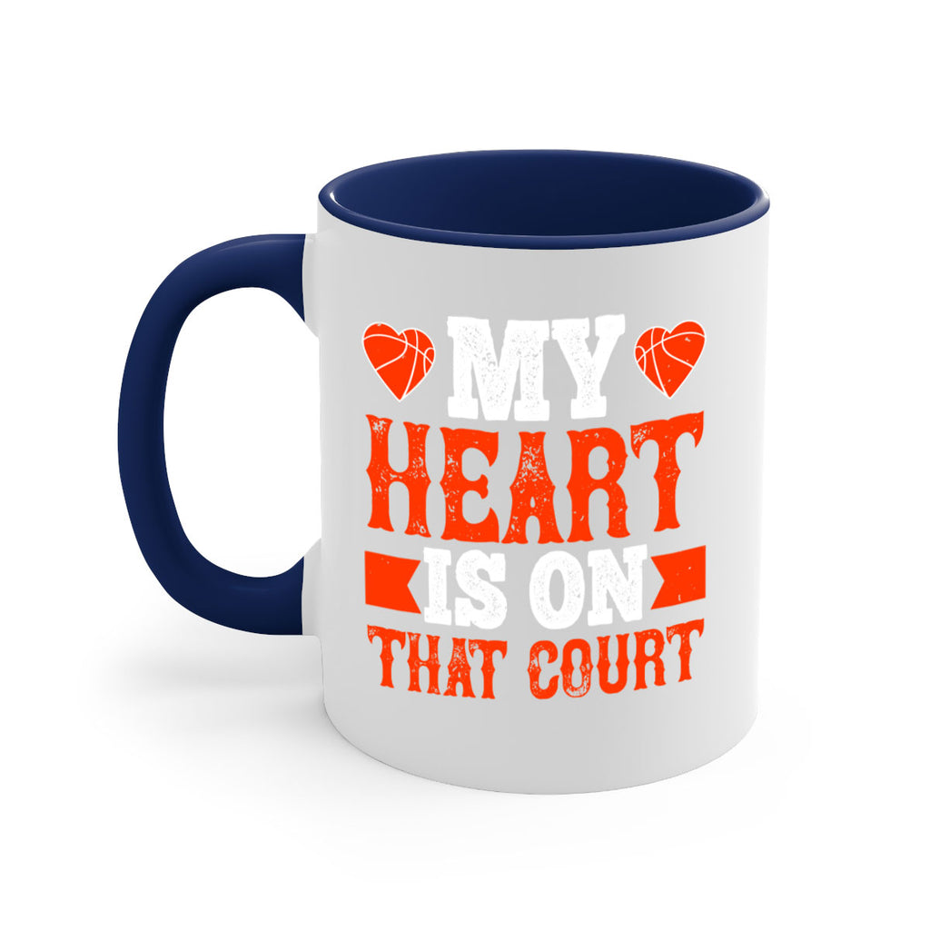 My heart is on that court 642#- basketball-Mug / Coffee Cup