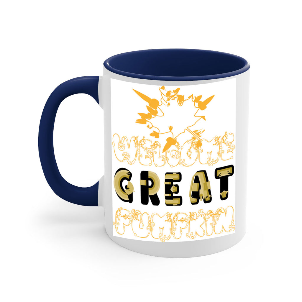 WelcomeGreatPumpkindesign 639#- fall-Mug / Coffee Cup