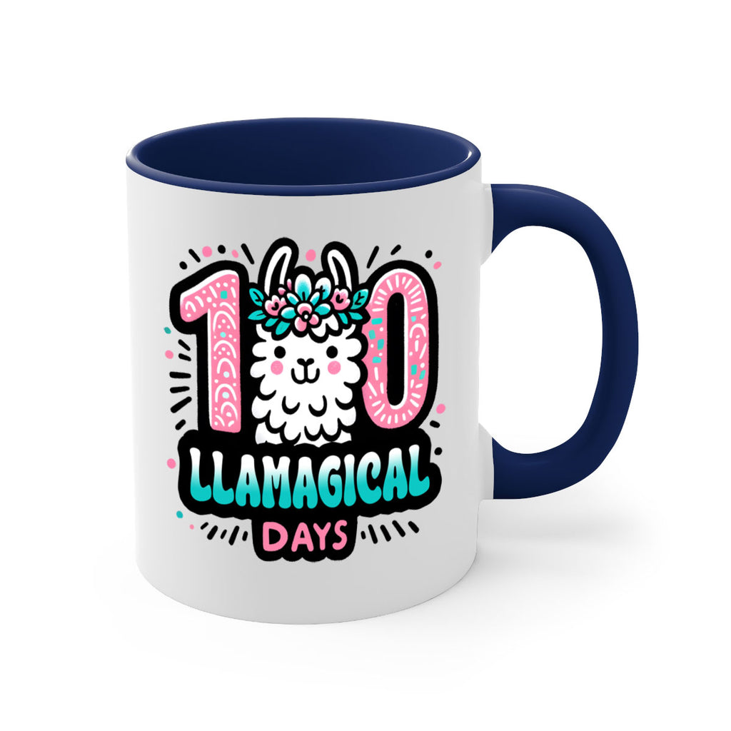 100 Llamagical Days Sublimation 35#- 100 days-Mug / Coffee Cup