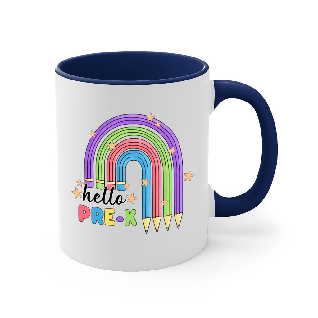 Hello PreK Pencil Rainbow 5#- preK-Mug / Coffee Cup