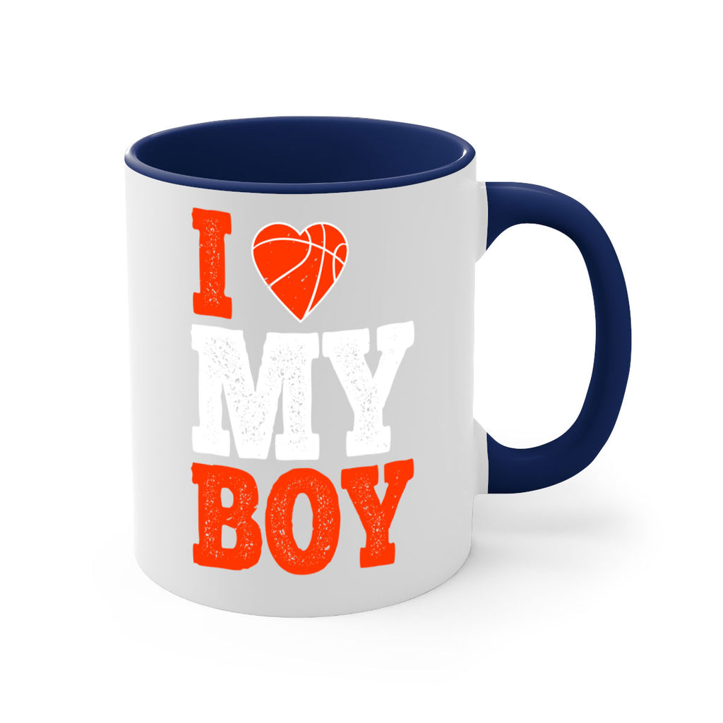I love my boy 2255#- basketball-Mug / Coffee Cup