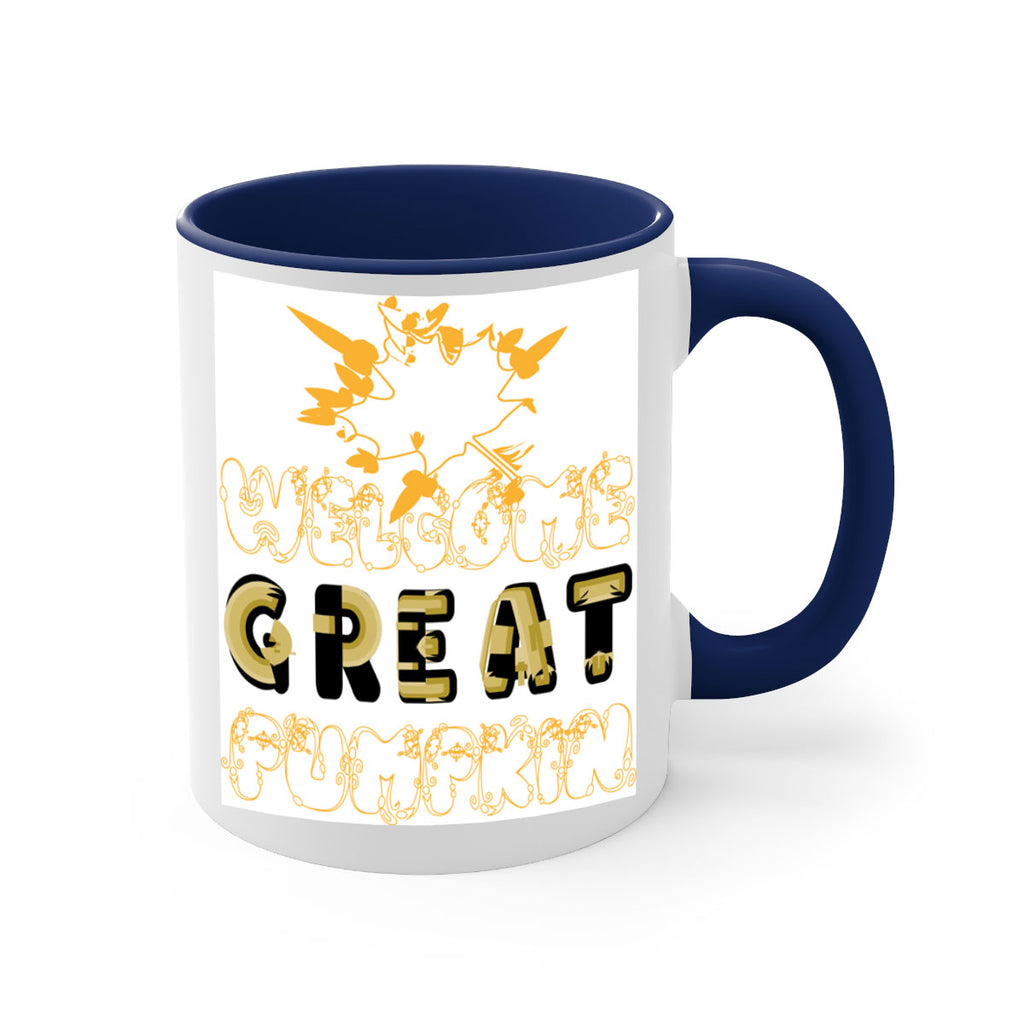 WelcomeGreatPumpkindesign 639#- fall-Mug / Coffee Cup