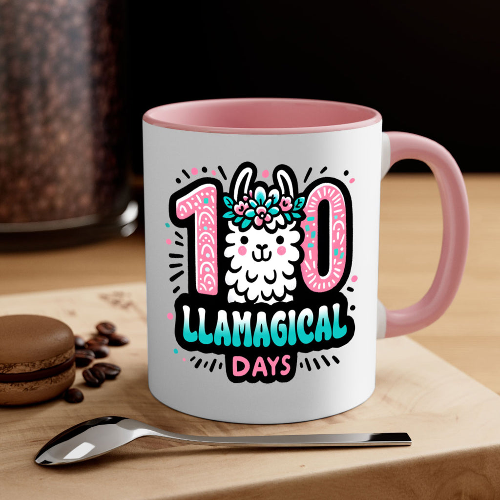 100 Llamagical Days Sublimation 35#- 100 days-Mug / Coffee Cup