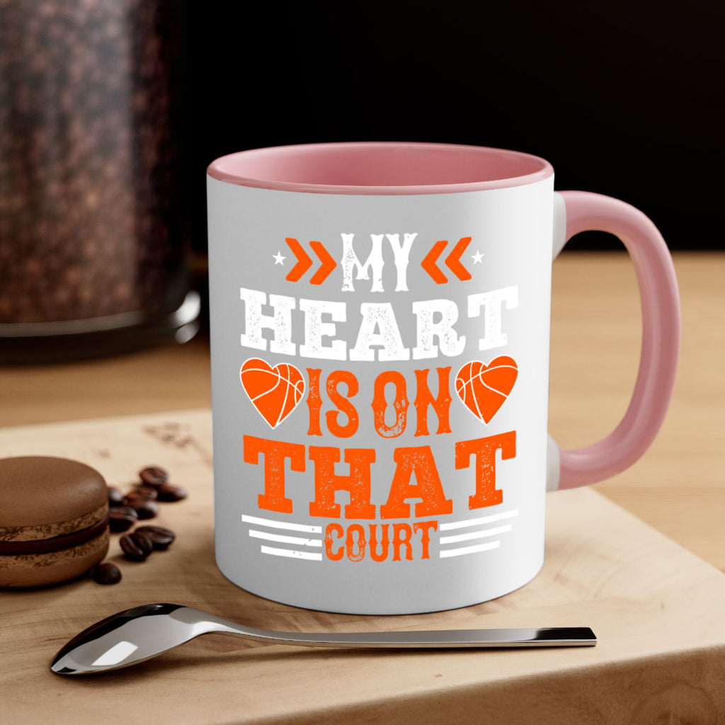 My heart is on that court 641#- basketball-Mug / Coffee Cup
