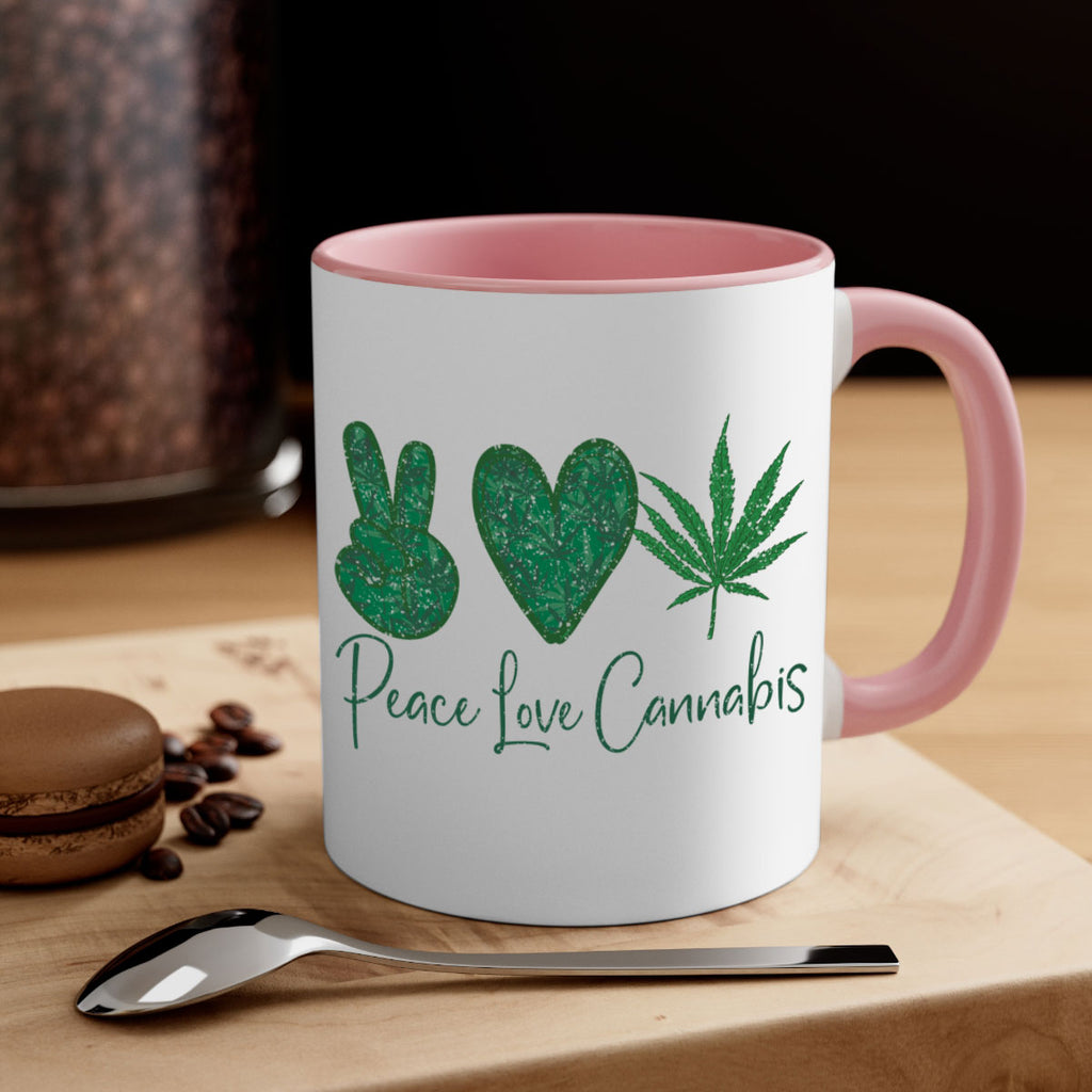 Peace Love Cannabis Sublimation 217#- marijuana-Mug / Coffee Cup