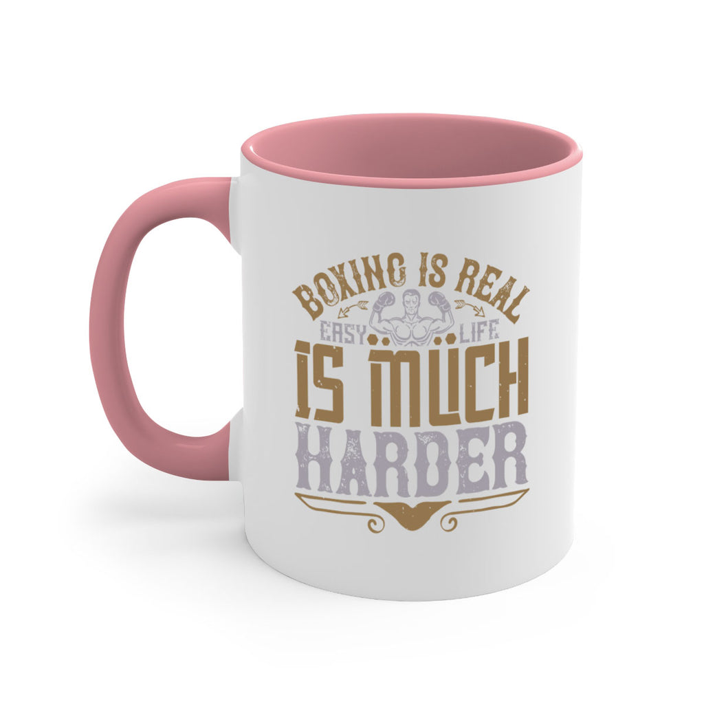 Boxing is real easy Life is much harder 1571#- boxing-Mug / Coffee Cup