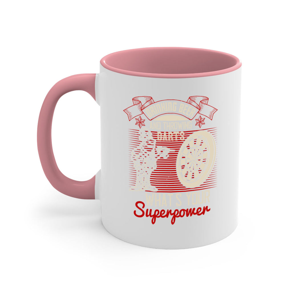 Drinking Beer And Throwing Darts Whats Your Superpower 2269#- darts-Mug / Coffee Cup